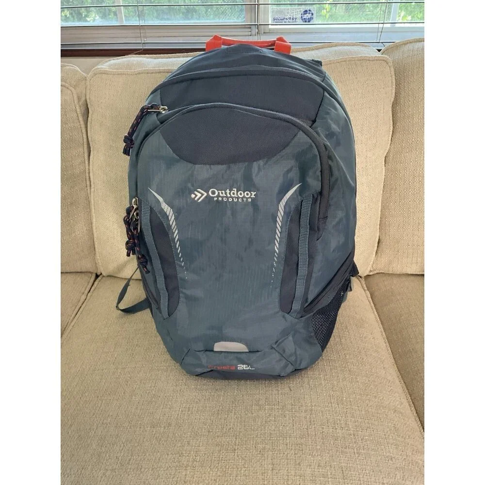 Outdoor‎ Products 26L Backpack Hiking Day Pack Travel Carry On Bag Navy Padded
